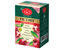 Чай зеленый 100 гр с цветками граната в картон.коробке  НОВИНКА