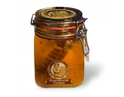 Мёд Башкирский "Замок" цветочный мед с сотой, ст.б. 1,1 кг.